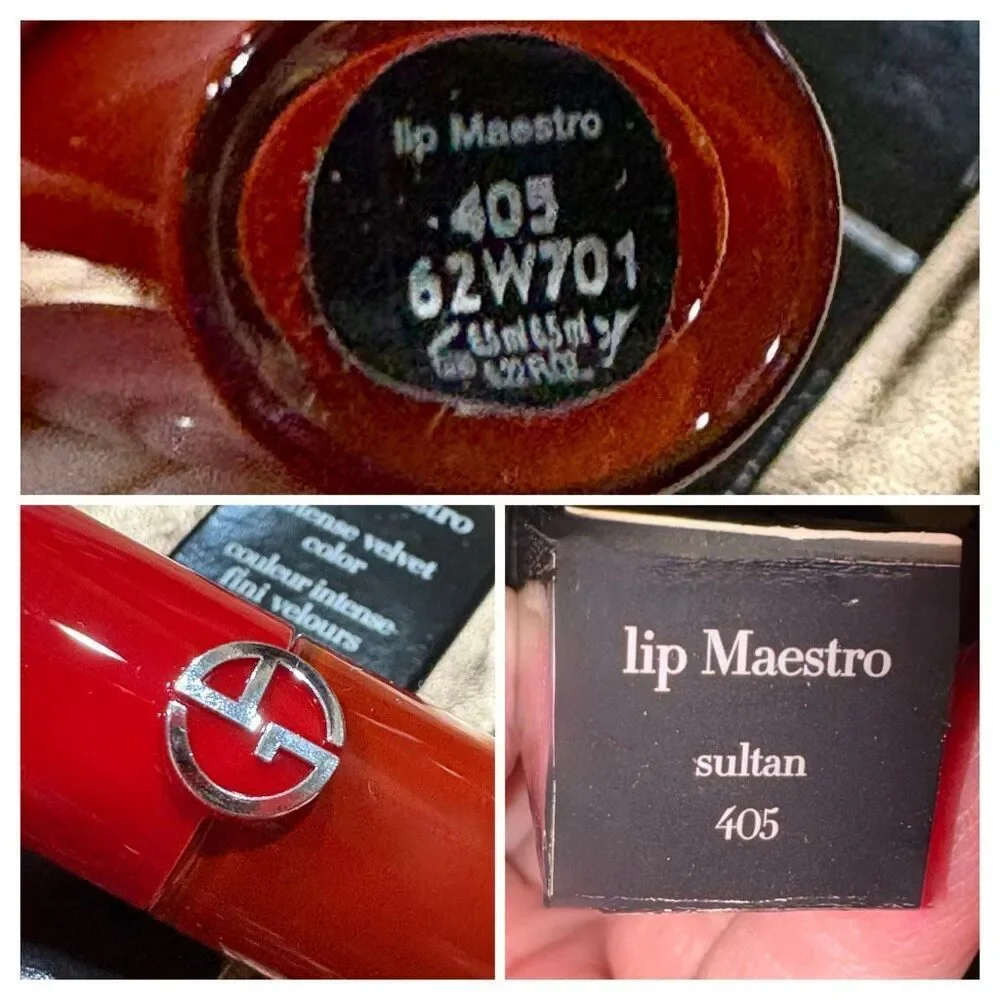 GIORGIO ARMANI- NIB Lip Maestro/Intense Velvet Color Liquid Lipstick/#405-Sultan
